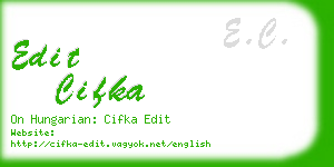 edit cifka business card